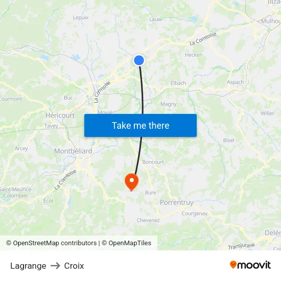 Lagrange to Croix map