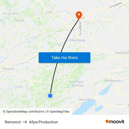 Remonot to Afpa-Production map