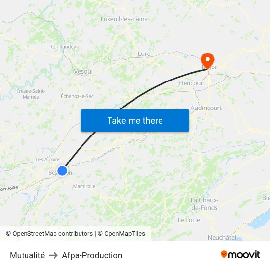 Mutualité to Afpa-Production map