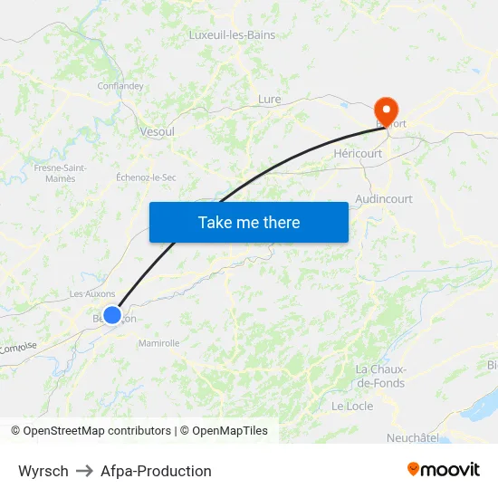 Wyrsch to Afpa-Production map