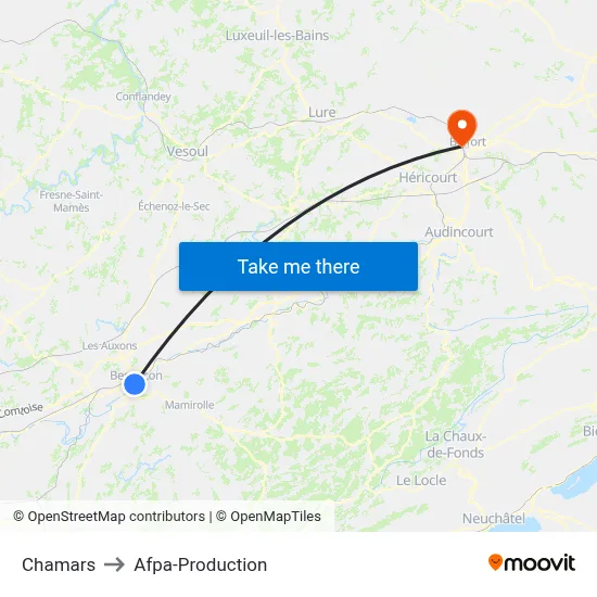 Chamars to Afpa-Production map