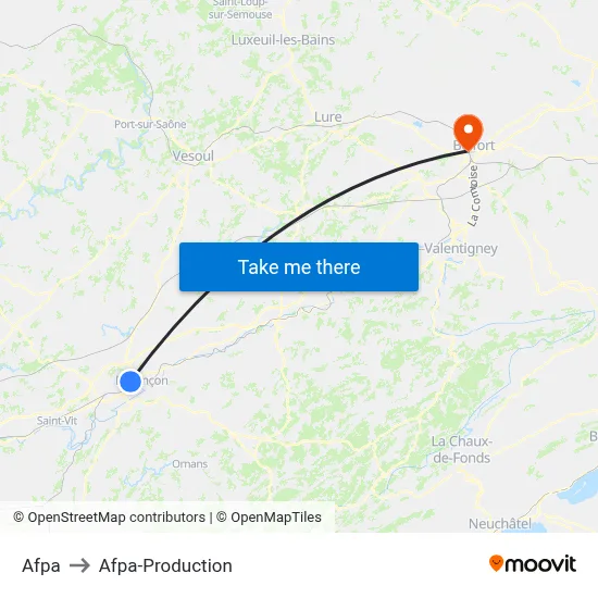 Afpa to Afpa-Production map