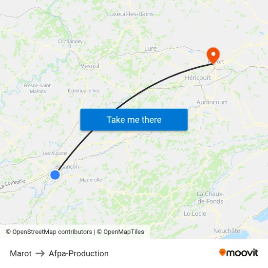Marot to Afpa-Production map