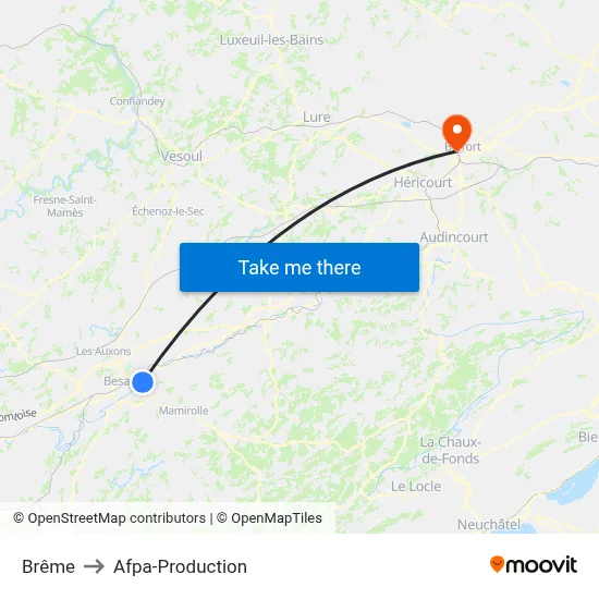 Brême to Afpa-Production map