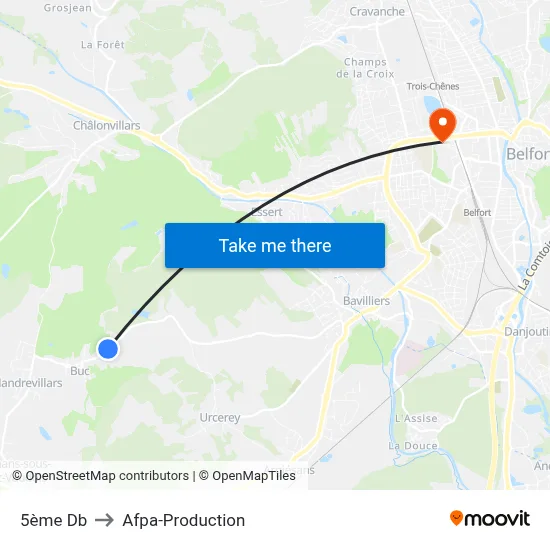 5ème Db to Afpa-Production map