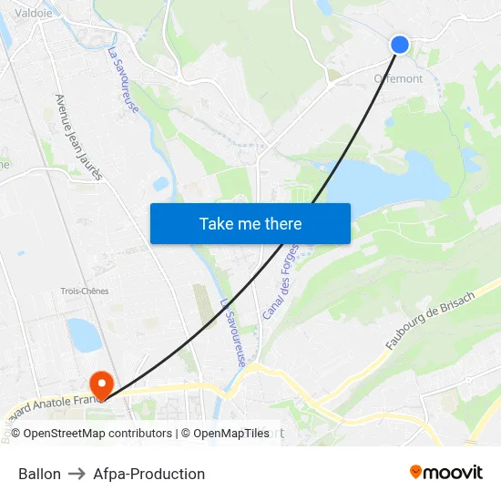Ballon to Afpa-Production map