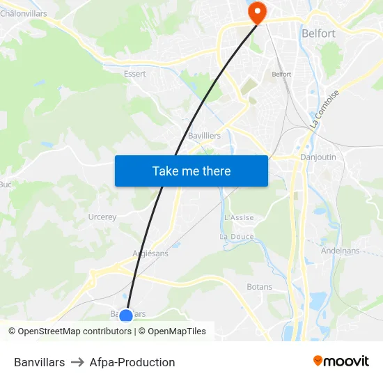 Banvillars to Afpa-Production map