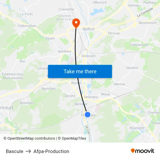 Bascule to Afpa-Production map