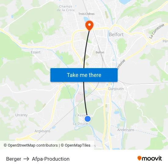 Berger to Afpa-Production map