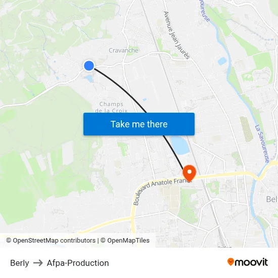 Berly to Afpa-Production map