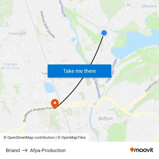 Briand to Afpa-Production map