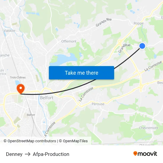 Denney to Afpa-Production map