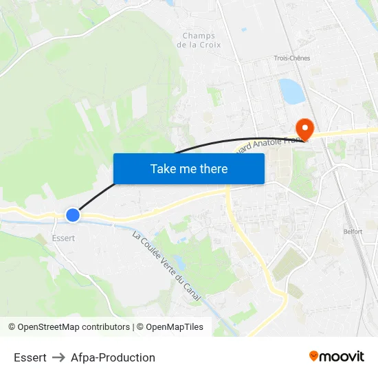 Essert to Afpa-Production map