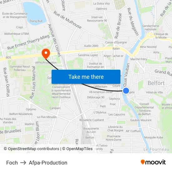 Foch to Afpa-Production map