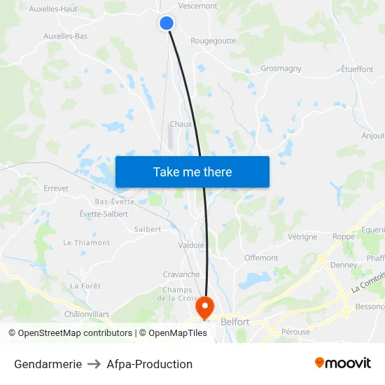 Gendarmerie to Afpa-Production map