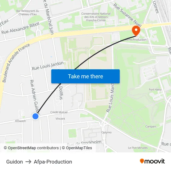 Guidon to Afpa-Production map