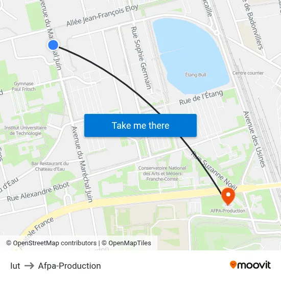 Iut to Afpa-Production map
