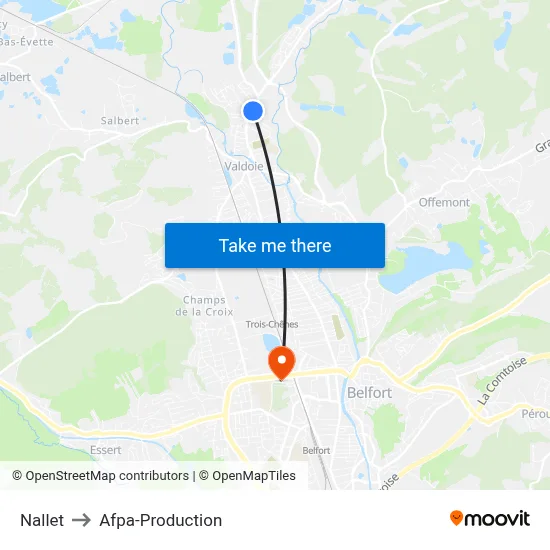 Nallet to Afpa-Production map