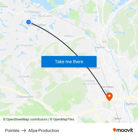 Pointée to Afpa-Production map