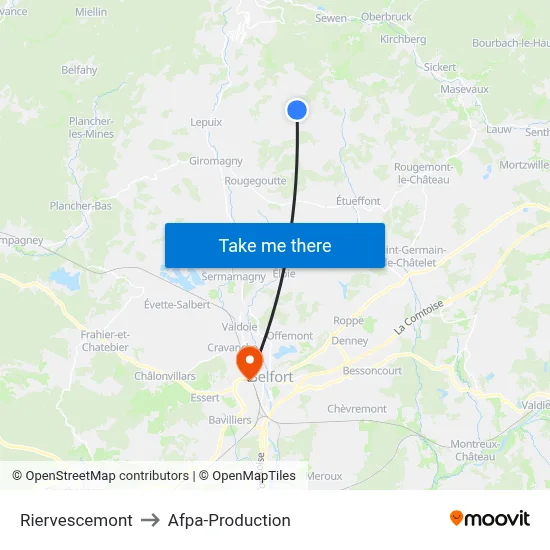 Riervescemont to Afpa-Production map