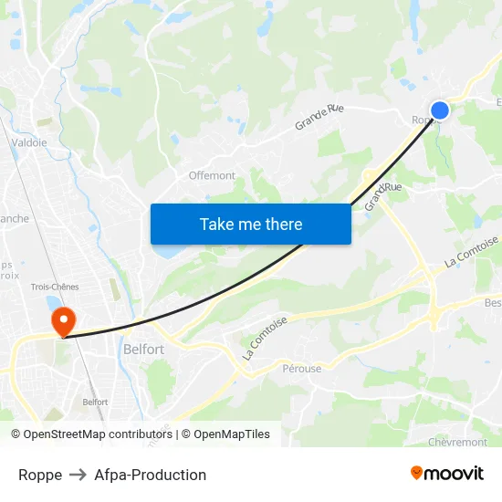 Roppe to Afpa-Production map