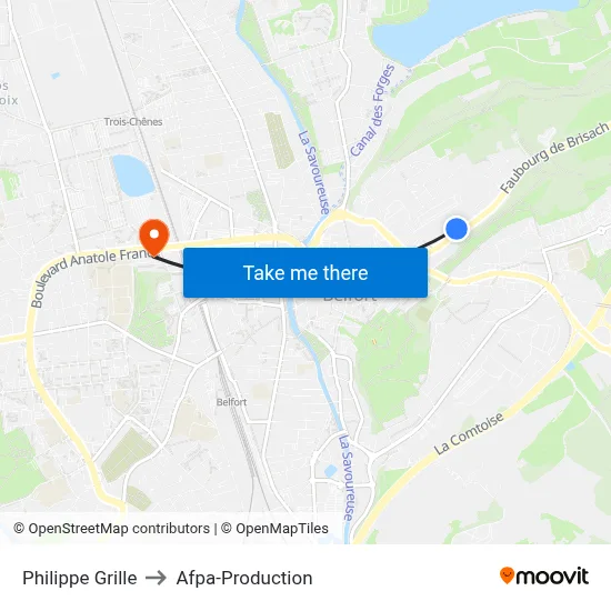 Philippe Grille to Afpa-Production map