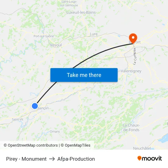 Pirey - Monument to Afpa-Production map