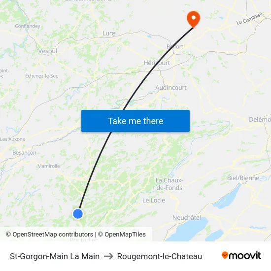 St-Gorgon-Main La Main to Rougemont-le-Chateau map