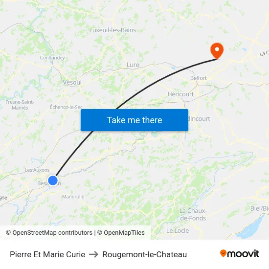 Pierre Et Marie Curie to Rougemont-le-Chateau map