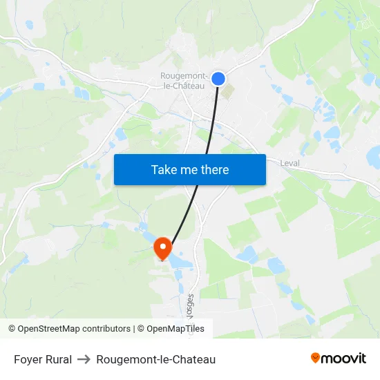 Foyer Rural to Rougemont-le-Chateau map