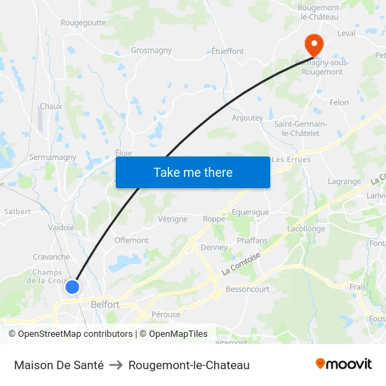 Maison De Santé to Rougemont-le-Chateau map