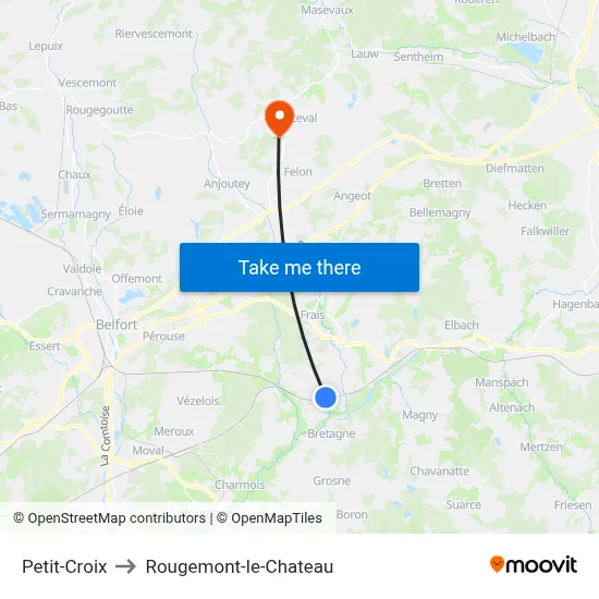Petit-Croix to Rougemont-le-Chateau map