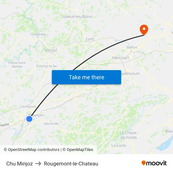 Chu Minjoz to Rougemont-le-Chateau map