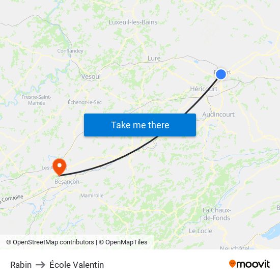Rabin to École Valentin map