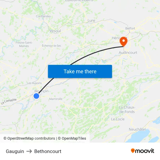 Gauguin to Bethoncourt map