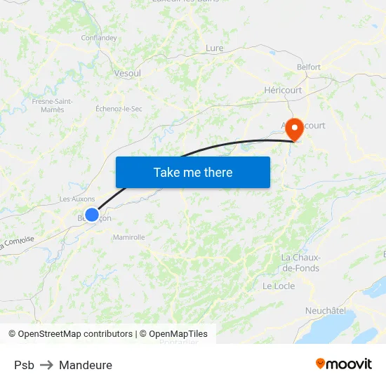 Psb to Mandeure map