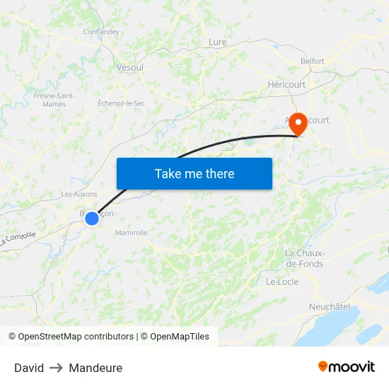 David to Mandeure map