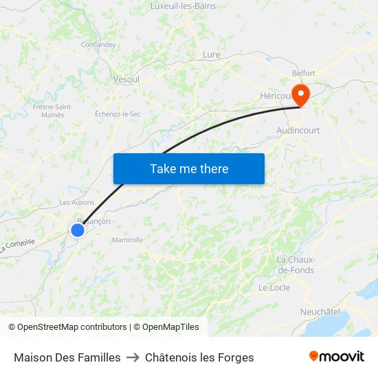 Maison Des Familles to Châtenois les Forges map