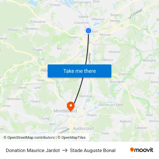 Donation Maurice Jardot to Stade Auguste Bonal map