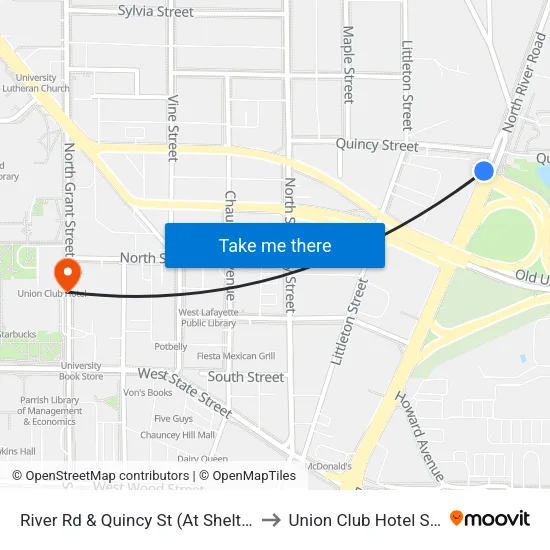 River Rd & Quincy St (At Shelter): Bus124 to Union Club Hotel Suite 128 map