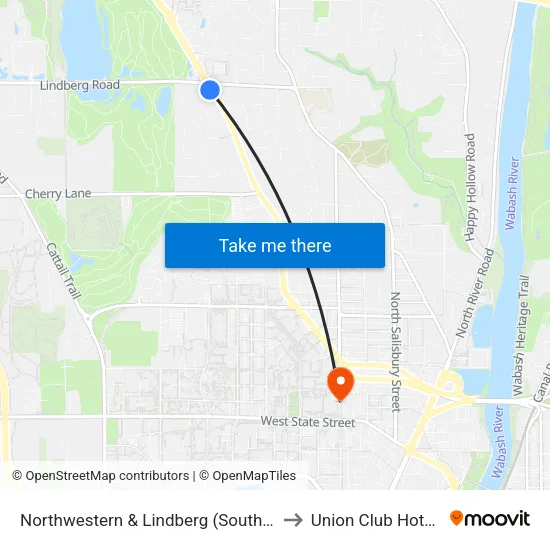 Northwestern & Lindberg (Southwest Of): Bus375sw to Union Club Hotel Suite 128 map