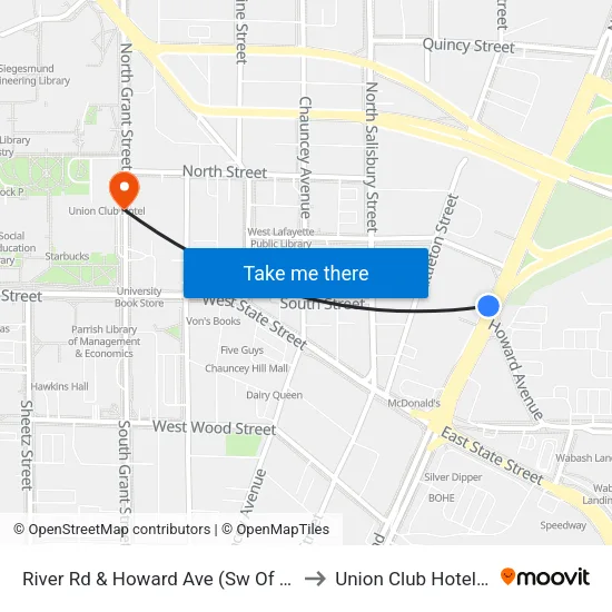 River Rd & Howard Ave (Sw Of Corner): Bus580 to Union Club Hotel Suite 128 map