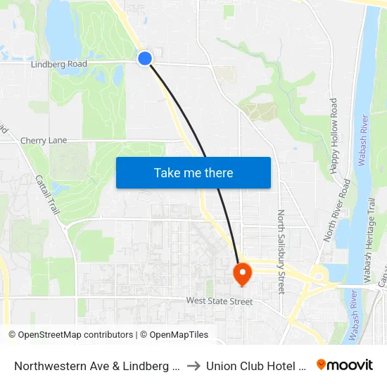 Northwestern Ave & Lindberg Rd: Bus375w to Union Club Hotel Suite 128 map