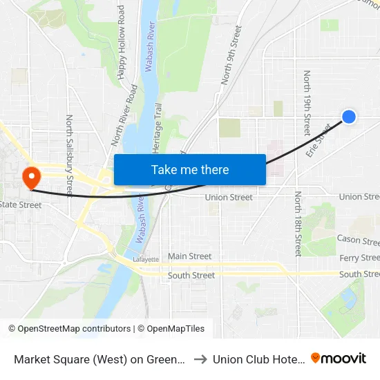 Market Square (West) on Greenbush St: Bus245nw to Union Club Hotel Suite 128 map