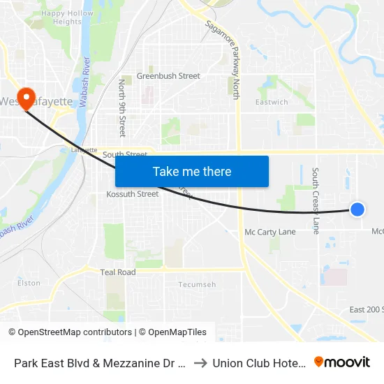 Park East Blvd & Mezzanine Dr (Se Corner): 5907 to Union Club Hotel Suite 128 map