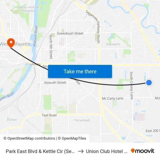 Park East Blvd & Kettle Cir (Se Corner): 5908 to Union Club Hotel Suite 128 map