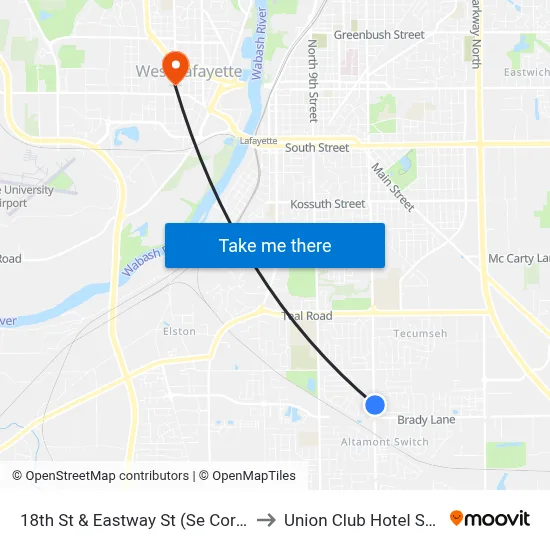 18th St & Eastway St (Se Corner): 5909 to Union Club Hotel Suite 128 map
