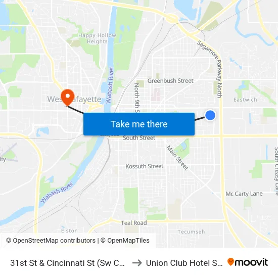 31st St & Cincinnati St (Sw Corner): 5987 to Union Club Hotel Suite 128 map