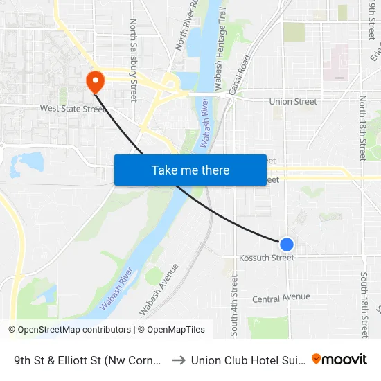 9th St & Elliott St (Nw Corner): 5995 to Union Club Hotel Suite 128 map