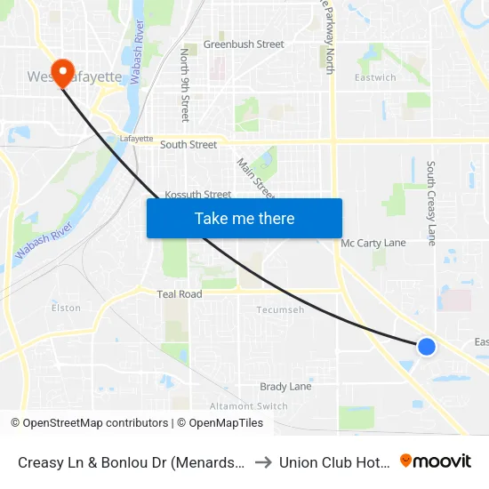 Creasy Ln & Bonlou Dr (Menards Entrance): Bus941nw to Union Club Hotel Suite 128 map